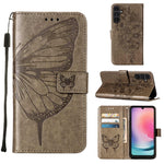 Custodia per telefono in pelle con farfalla goffrata, For Samsung Galaxy A05s, For Samsung Galaxy A25 5G, For Samsung Galaxy S23 FE 5G