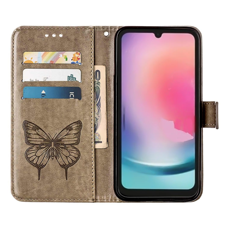 Custodia per telefono in pelle con farfalla goffrata, For Samsung Galaxy A05s, For Samsung Galaxy A25 5G, For Samsung Galaxy S23 FE 5G