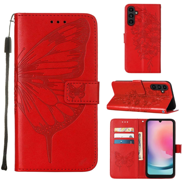 Custodia per telefono in pelle con farfalla goffrata, For Samsung Galaxy A05s, For Samsung Galaxy A25 5G, For Samsung Galaxy S23 FE 5G