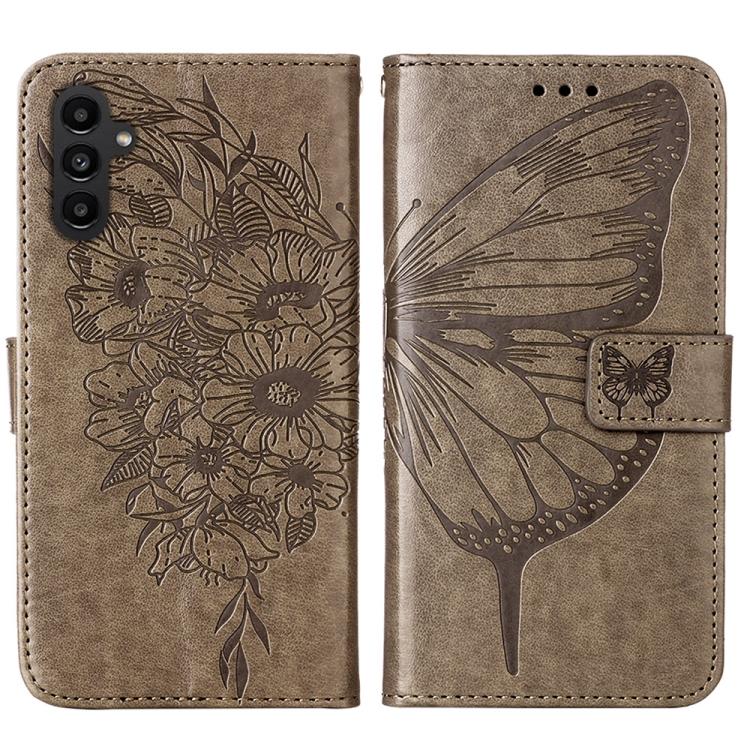 Custodia per telefono in pelle con farfalla goffrata, For Samsung Galaxy A24 4G