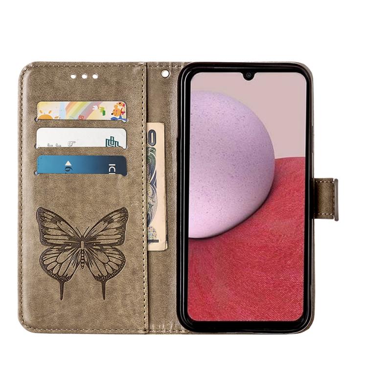 Custodia per telefono in pelle con farfalla goffrata, For Samsung Galaxy A24 4G