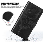 Custodia per telefono in pelle con farfalla goffrata, For Samsung Galaxy A24 4G