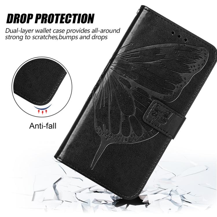 Custodia per telefono in pelle con farfalla goffrata, For Samsung Galaxy A24 4G