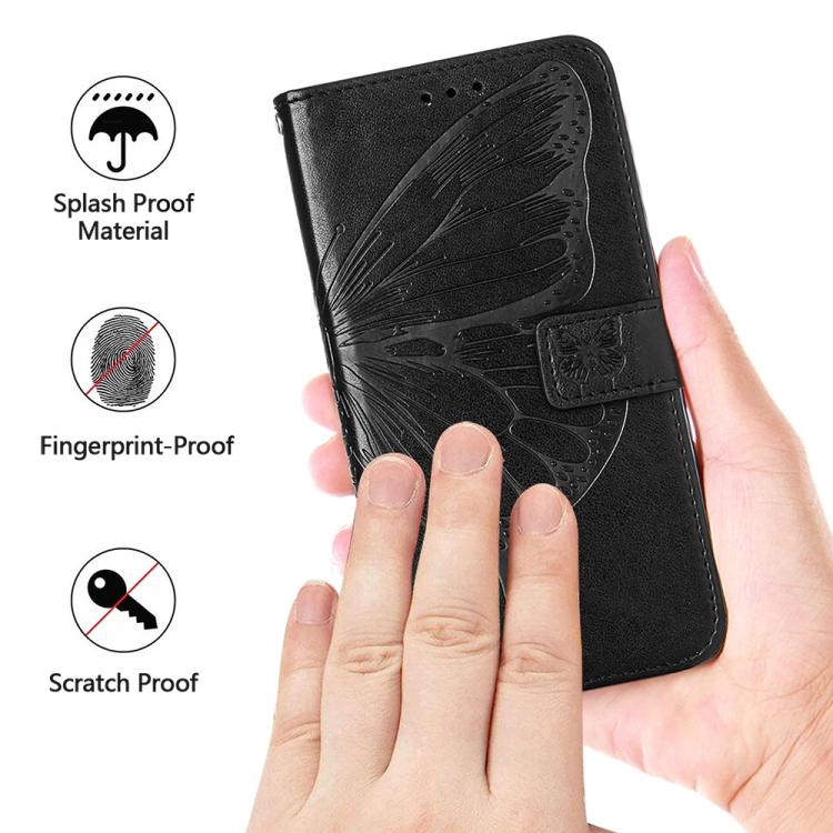 Custodia per telefono in pelle con farfalla goffrata, For Samsung Galaxy A24 4G