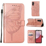 Custodia per telefono in pelle con farfalla goffrata, For Samsung Galaxy A24 4G