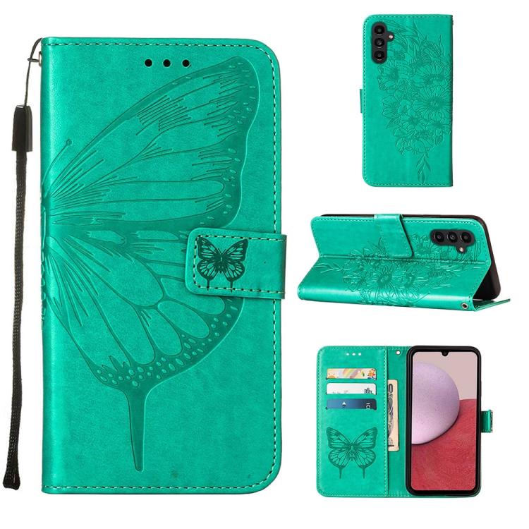 Custodia per telefono in pelle con farfalla goffrata, For Samsung Galaxy A24 4G