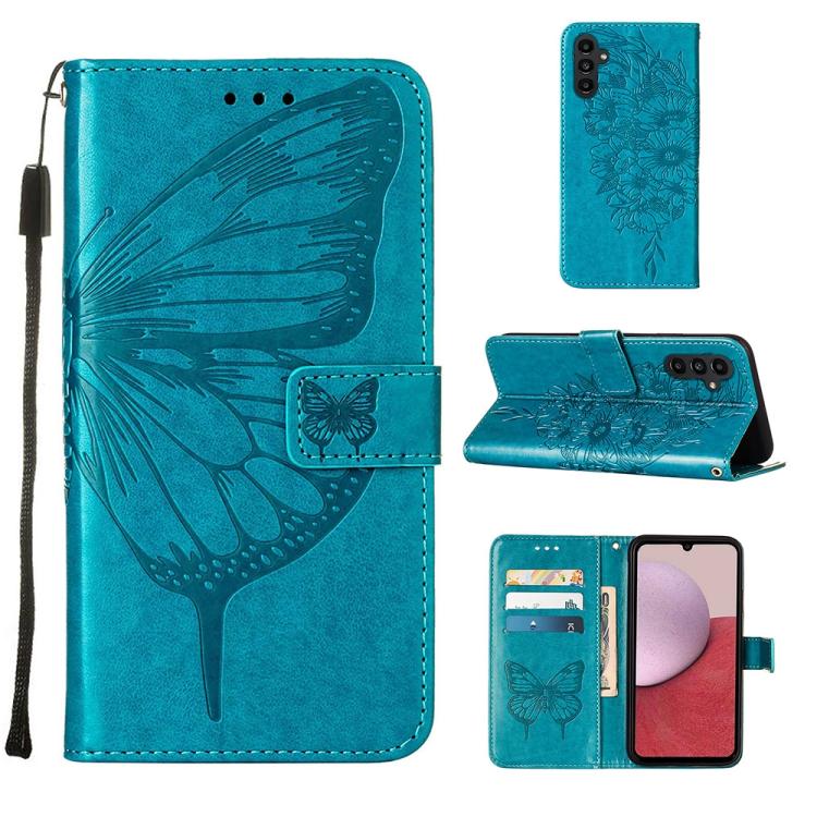 Custodia per telefono in pelle con farfalla goffrata, For Samsung Galaxy A24 4G
