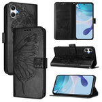 Custodia per telefono in pelle con farfalla goffrata, For Samsung Galaxy A06 4G / 5G, For Samsung Galaxy A15, For Samsung Galaxy A05