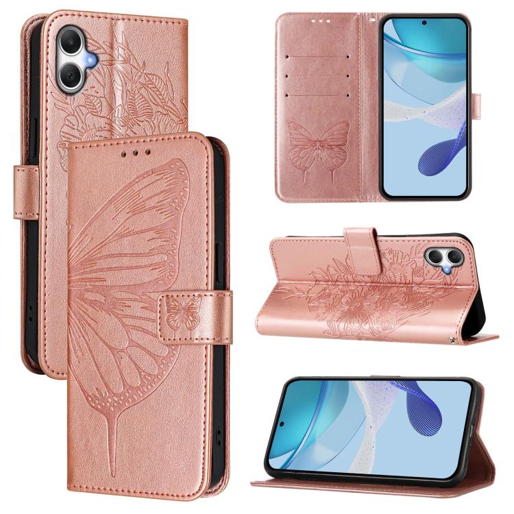 Custodia per telefono in pelle con farfalla goffrata, For Samsung Galaxy A27 5G, For Samsung Galaxy A07 4G, For Samsung Galaxy A17 5G