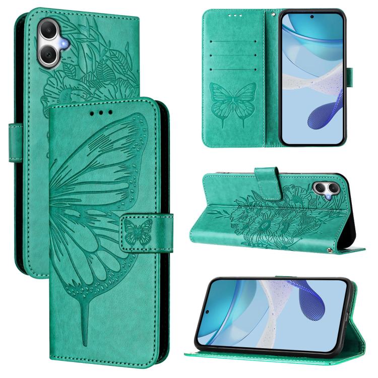 Custodia per telefono in pelle con farfalla goffrata, For Samsung Galaxy A27 5G, For Samsung Galaxy A07 4G, For Samsung Galaxy A17 5G