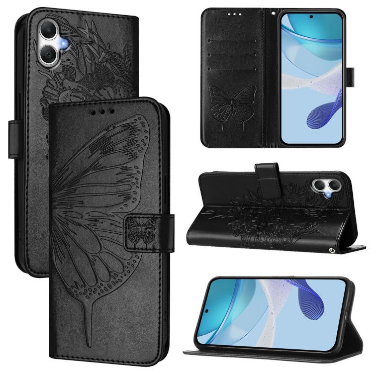 Custodia per telefono in pelle con farfalla goffrata, For Samsung Galaxy A27 5G, For Samsung Galaxy A07 4G, For Samsung Galaxy A17 5G