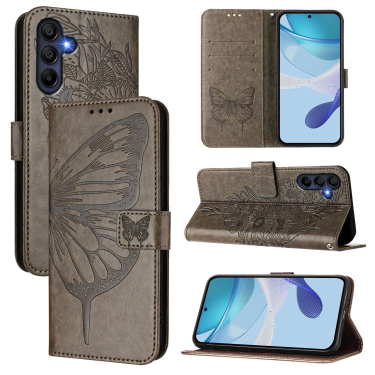 Custodia per telefono in pelle con farfalla goffrata, For Samsung Galaxy A27 5G, For Samsung Galaxy A07 4G, For Samsung Galaxy A17 5G