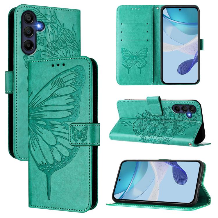 Custodia per telefono in pelle con farfalla goffrata, For Samsung Galaxy A27 5G, For Samsung Galaxy A07 4G, For Samsung Galaxy A17 5G