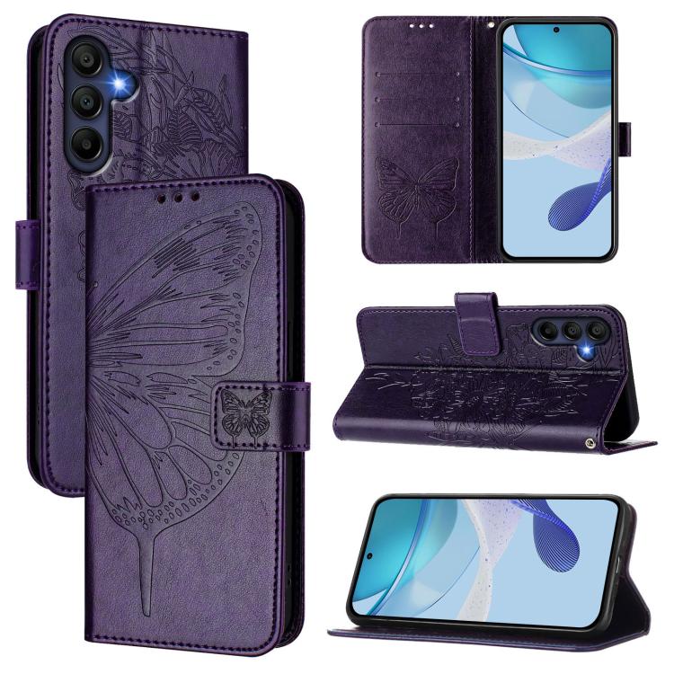 Custodia per telefono in pelle con farfalla goffrata, For Samsung Galaxy A27 5G, For Samsung Galaxy A07 4G, For Samsung Galaxy A17 5G