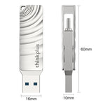 Lenovo Thinkplus MU232 USB 3.2 + USB-C / Type-C Unità flash a doppia testa, 32GB, 64GB, 128GB, 256GB