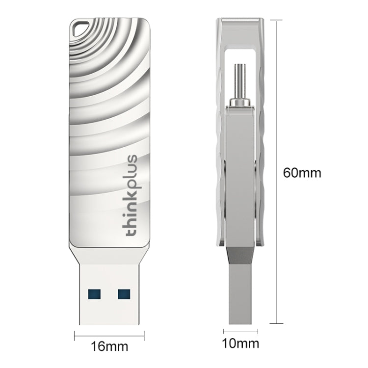 Lenovo Thinkplus MU232 USB 3.2 + USB-C / Type-C Unità flash a doppia testa, 32GB, 64GB, 128GB, 256GB