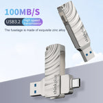 Lenovo Thinkplus MU232 USB 3.2 + USB-C / Type-C Unità flash a doppia testa, 32GB, 64GB, 128GB, 256GB