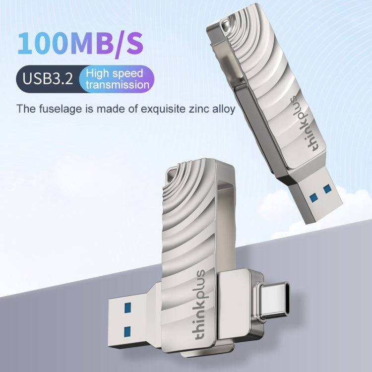 Lenovo Thinkplus MU232 USB 3.2 + USB-C / Type-C Unità flash a doppia testa, 32GB, 64GB, 128GB, 256GB