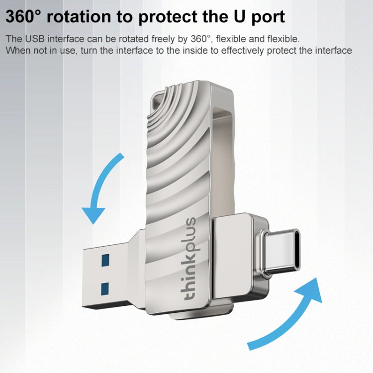Lenovo Thinkplus MU232 USB 3.2 + USB-C / Type-C Unità flash a doppia testa, 32GB, 64GB, 128GB, 256GB