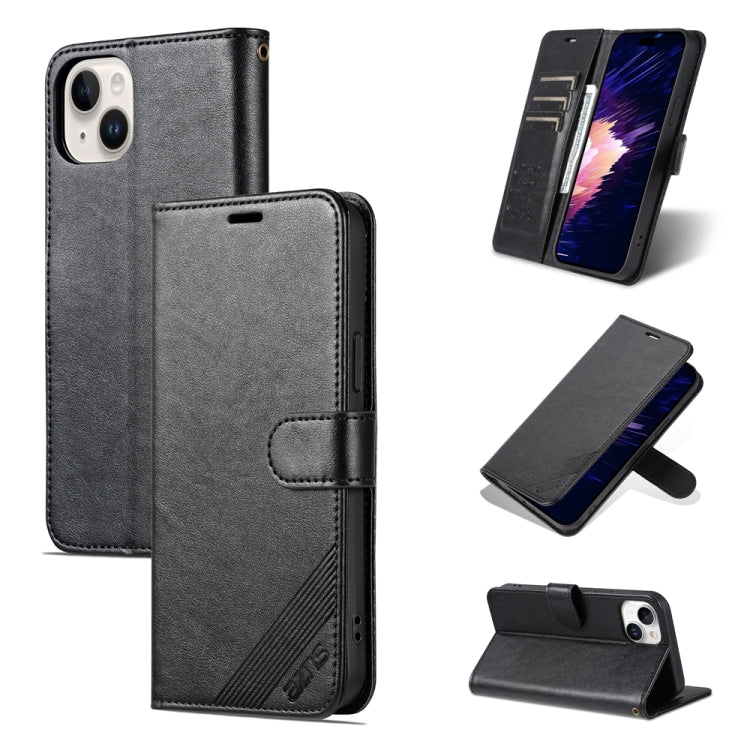 AZNS Custodia per cellulare in pelle di pecora con struttura in pelle di pecora, For iPhone 15 Pro, For iPhone 15 Plus, For iPhone 15