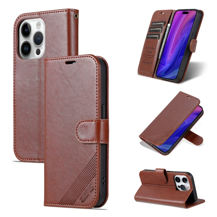 AZNS Custodia per cellulare in pelle di pecora con struttura in pelle di pecora, For iPhone 15 Pro, For iPhone 15 Plus, For iPhone 15