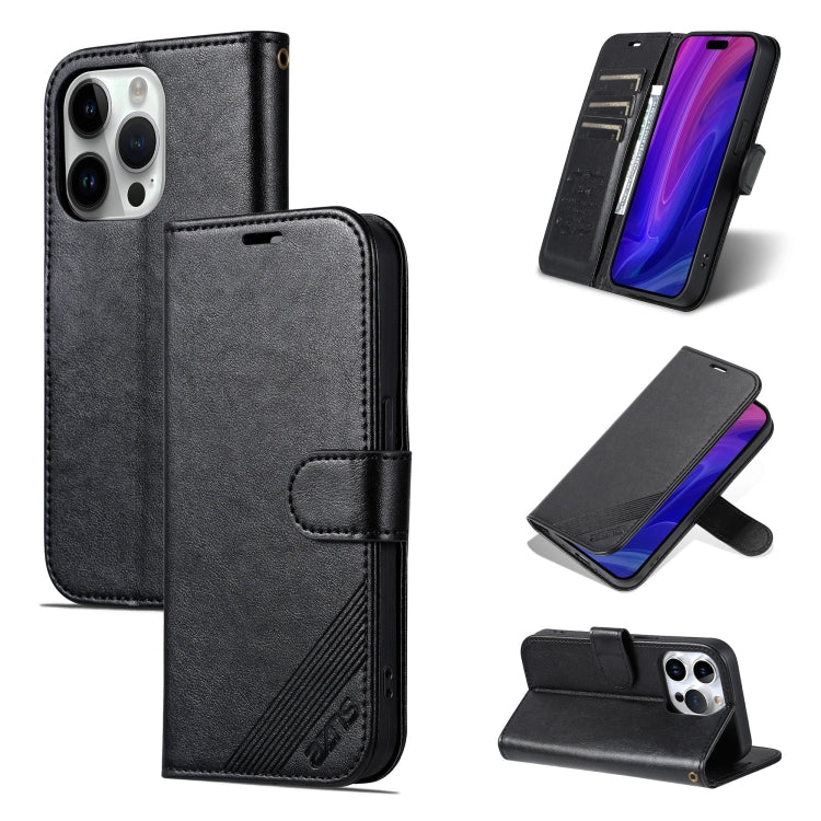 AZNS Custodia per cellulare in pelle di pecora con struttura in pelle di pecora, For iPhone 15 Pro, For iPhone 15 Plus, For iPhone 15