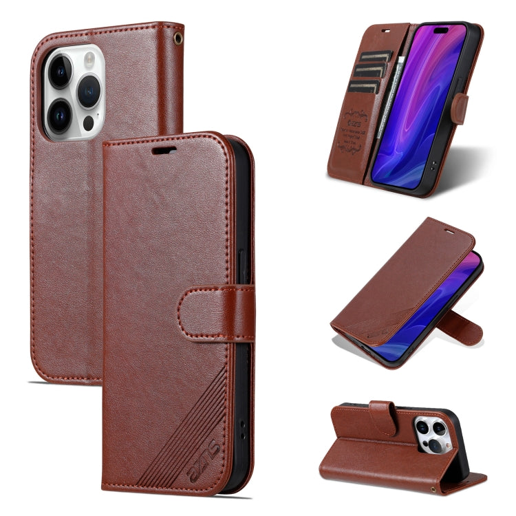AZNS Custodia per cellulare in pelle di pecora con struttura in pelle di pecora, For iPhone 15 Pro, For iPhone 15 Plus, For iPhone 15