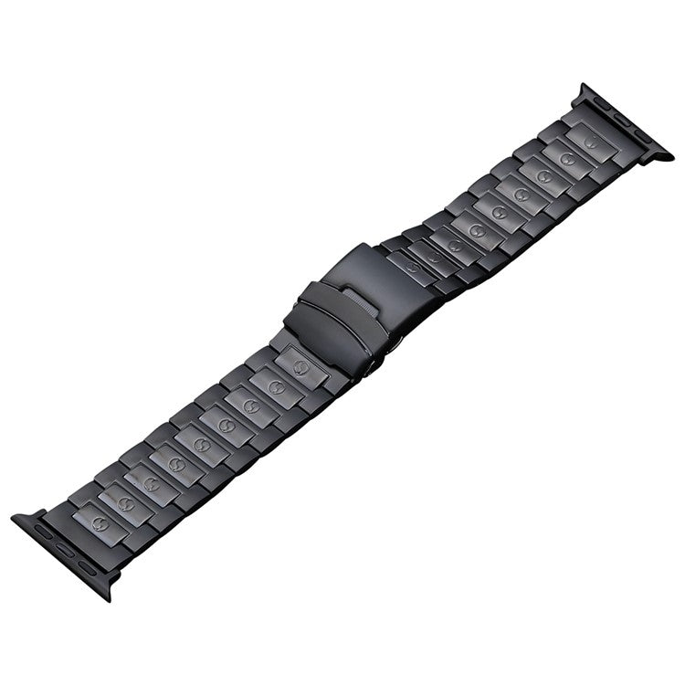 Cinturino in acciaio al titanio con fibbia di sicurezza, For Apple Watch Ultra 49mm, For Apple Watch SE 2023 44mm, For Apple Watch SE 2023 40mm, For Apple Watch Ultra 2 49mm, For Apple Watch SE 2022 40mm, For Apple Watch Series 9 45mm                  ...