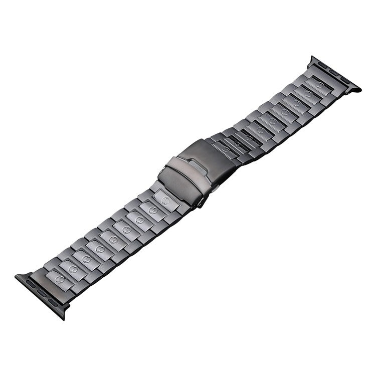 Cinturino in acciaio al titanio con fibbia di sicurezza, For Apple Watch Series 8 41mm, For Apple Watch Series 8 45mm, For Apple Watch SE 40mm, For Apple Watch SE 44mm, For Apple Watch Series 7 41mm, For Apple Watch Series 7 45mm                       ...