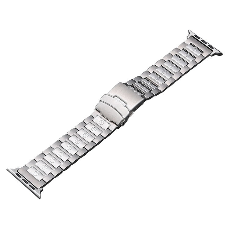 Cinturino in acciaio al titanio con fibbia di sicurezza, For Apple Watch Ultra 49mm, For Apple Watch SE 2023 44mm, For Apple Watch SE 2023 40mm, For Apple Watch Ultra 2 49mm, For Apple Watch SE 2022 40mm, For Apple Watch Series 9 45mm                  ...