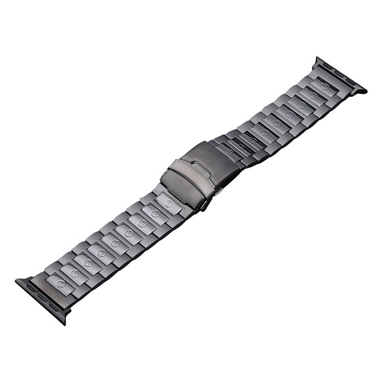 Cinturino in acciaio al titanio con fibbia di sicurezza, For Apple Watch Series 8 41mm, For Apple Watch Series 8 45mm, For Apple Watch SE 40mm, For Apple Watch SE 44mm, For Apple Watch Series 7 41mm, For Apple Watch Series 7 45mm                       ...