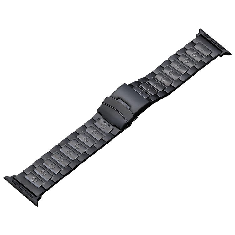 Cinturino in acciaio al titanio con fibbia di sicurezza, For Apple Watch Series 5 44mm, For Apple Watch Series 5 40mm, For Apple Watch Series 4 44mm, For Apple Watch Series 4 40mm, For Apple Watch 42mm, For Apple Watch Series 3 38mm, For Apple Watch 38...