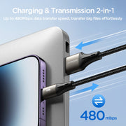 JOYRO0M SA25-AM3 3A Cavo dati di ricarica rapida da USB a Micro USB, 1.2m, 2m, 3m