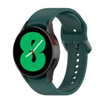 Per Samsung Galaxy Watch 6/6 cinturino classico in silicone con fibbia tinta unita, S Size