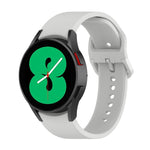 Per Samsung Galaxy Watch 6/6 cinturino classico in silicone con fibbia tinta unita, S Size