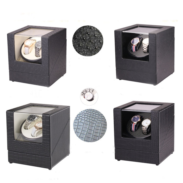 Agitatore automatico meccanico per orologio con motore elettrico a 5 ingranaggi, spina americana, 5 Gear, Ostrich Pattern, White, 5 Gear, Crocodile Pattern, White, 5 Gear, Ostrich Pattern, Black, 5 Gear, Crocodile Pattern, Black
