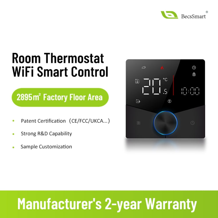 Termostato LED WiFi per riscaldamento casa BHT-009G