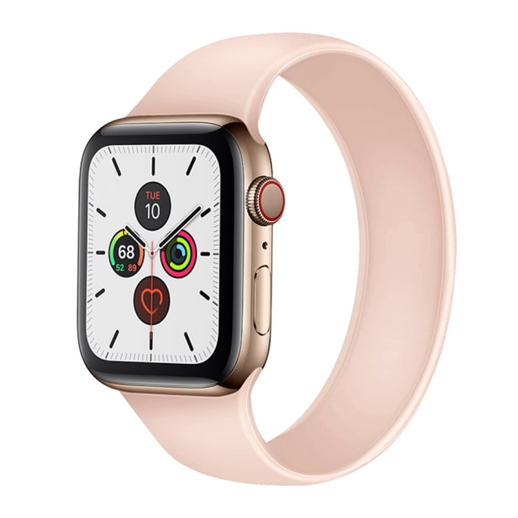 Per Apple Watch Series 5 e 4 40mm / 3 e 2 e 1 38mm cinturino da polso di ricambio in silicone elastico tinta unita, S 130mm, Size:S 130mm, M 143mm