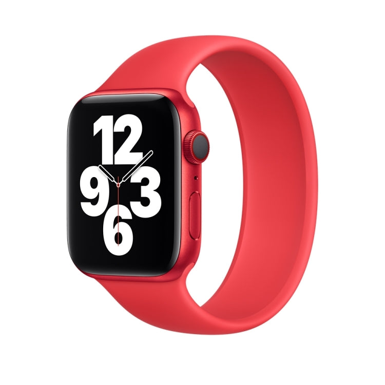 Per Apple Watch Series 5 e 4 40mm / 3 e 2 e 1 38mm cinturino da polso di ricambio in silicone elastico tinta unita, S 130mm, Size:S 130mm, M 143mm
