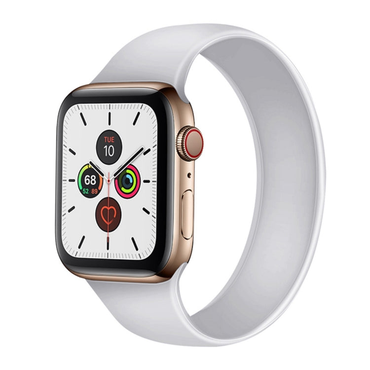 Per Apple Watch Series 5 e 4 40mm / 3 e 2 e 1 38mm cinturino da polso di ricambio in silicone elastico tinta unita, S 130mm, Size:S 130mm, M 143mm