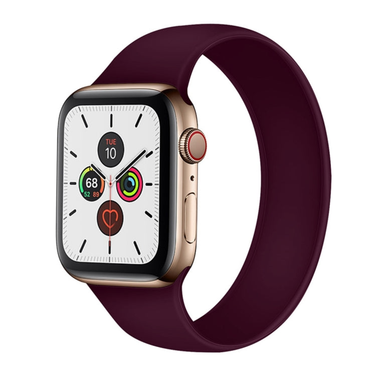 Per Apple Watch Series 5 e 4 40mm / 3 e 2 e 1 38mm cinturino da polso di ricambio in silicone elastico tinta unita, S 130mm, Size:S 130mm, M 143mm