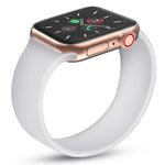 Per Apple Watch Series 5 e 4 40mm / 3 e 2 e 1 38mm cinturino da polso di ricambio in silicone elastico tinta unita, L 156mm