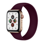Per Apple Watch Series 5 e 4 40mm / 3 e 2 e 1 38mm cinturino da polso di ricambio in silicone elastico tinta unita, L 156mm