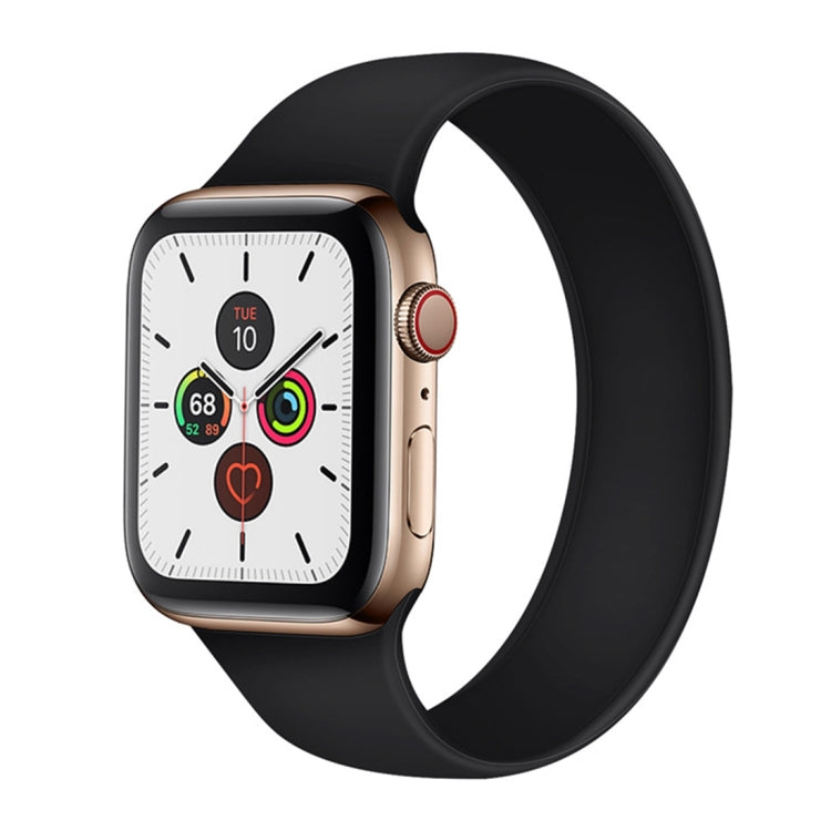 Per Apple Watch Series 5 e 4 44mm / 3 e 2 e 1 42mm cinturino da polso di ricambio in silicone elastico tinta unita, S 130mm, Size:S 130mm, M 143mm, Size:M 143mm
