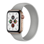 Per Apple Watch Series 5 e 4 44mm / 3 e 2 e 1 42mm cinturino da polso di ricambio in silicone elastico tinta unita, S 130mm, Size:S 130mm, M 143mm, Size:M 143mm