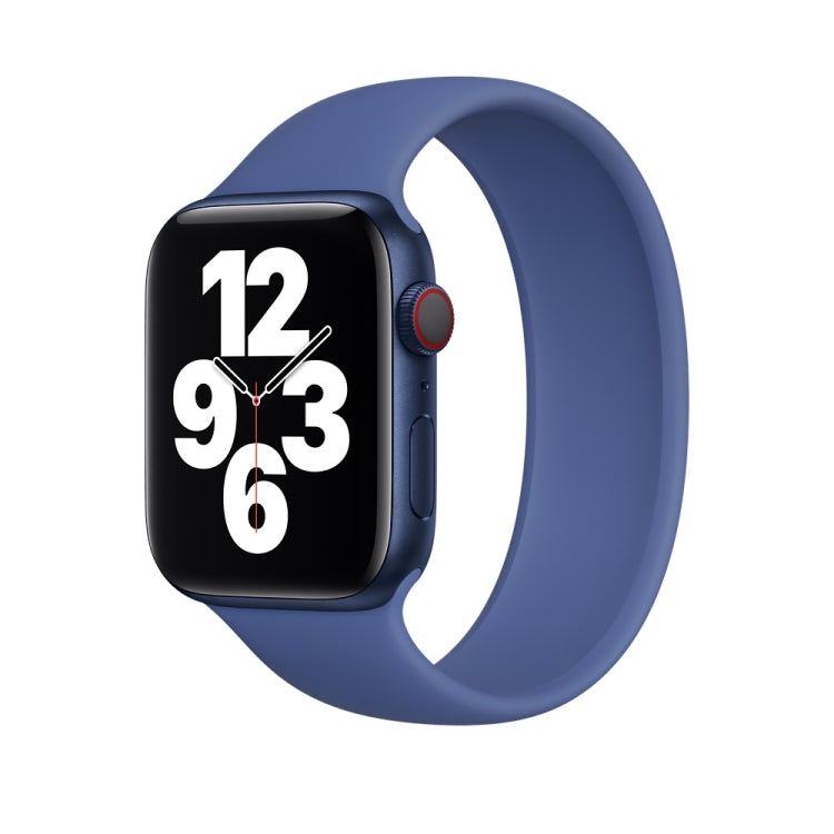 Per Apple Watch Series 5 e 4 44mm / 3 e 2 e 1 42mm cinturino da polso di ricambio in silicone elastico tinta unita, S 130mm, Size:S 130mm, M 143mm, Size:M 143mm