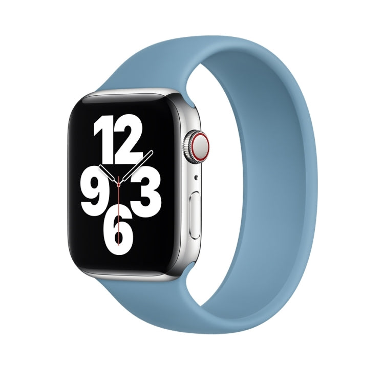 Per Apple Watch Series 5 e 4 44mm / 3 e 2 e 1 42mm cinturino da polso di ricambio in silicone elastico tinta unita, S 130mm, Size:S 130mm, M 143mm, Size:M 143mm