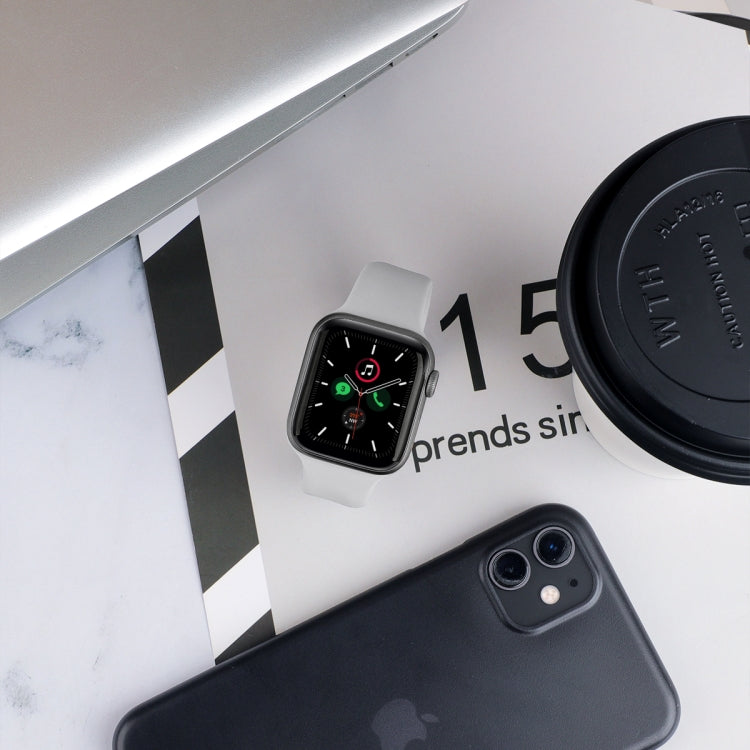 Per Apple Watch Series 5 e 4 44mm / 3 e 2 e 1 42mm cinturino da polso di ricambio in silicone elastico tinta unita, L 156mm, Size:L 156mm