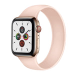 Per Apple Watch Series 5 e 4 44mm / 3 e 2 e 1 42mm cinturino da polso di ricambio in silicone elastico tinta unita, L 156mm, Size:L 156mm