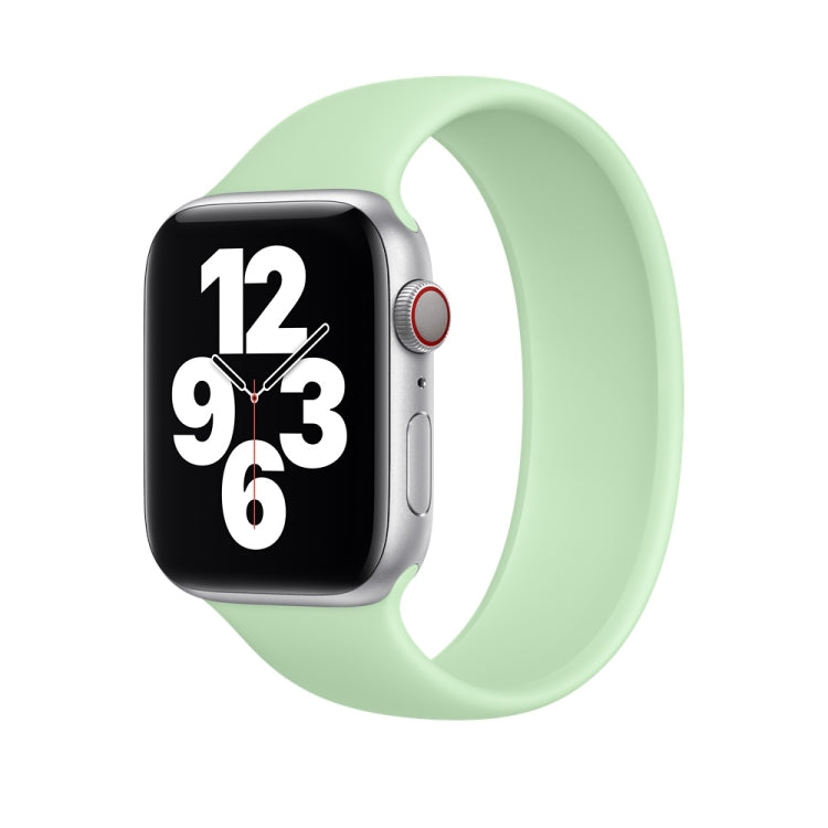 Per Apple Watch Series 5 e 4 44mm / 3 e 2 e 1 42mm cinturino da polso di ricambio in silicone elastico tinta unita, L 156mm, Size:L 156mm
